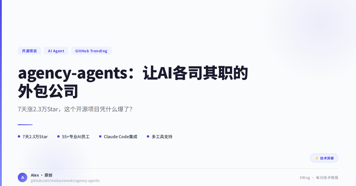 agency-agents 评测：7天涨了2.3万Star，AI外包公司真来了？